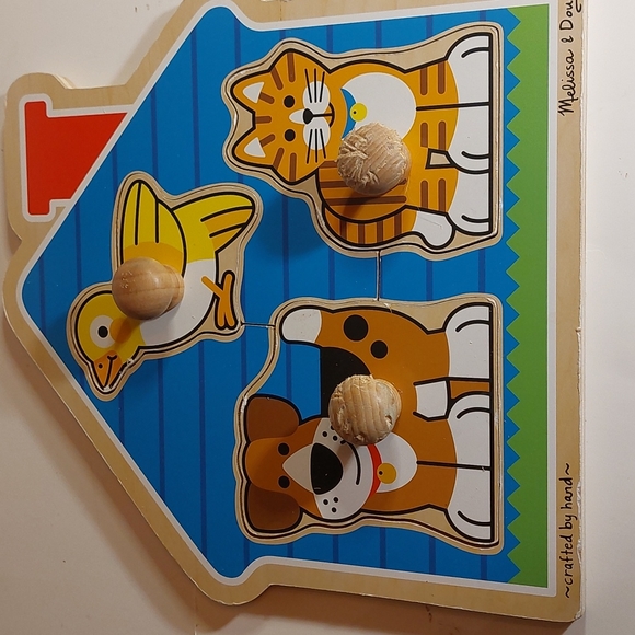 Fisher-Price Farm Animals Melissa & Doug Jumbo Knob House Pet Wood Puzzles LOT 3 - Picture 5 of 6